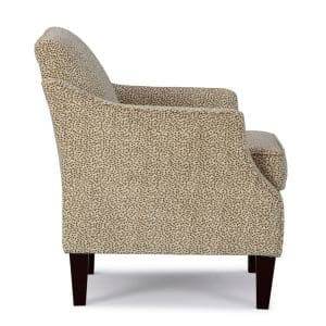Ashelle Club Chair with slim modern arms and available in custom fabrics