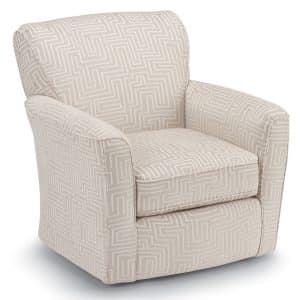 modern style kaylee swivel chair in custom upholstery