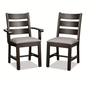 Nevada dining chair in solid wood with fabric seat