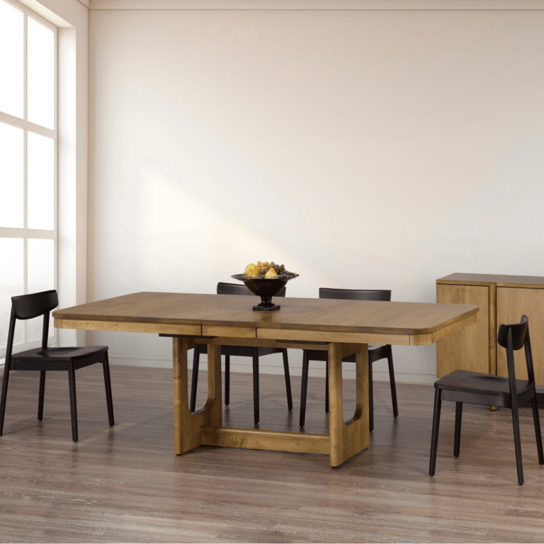 Aara Trestle Table - Modern, Solid Wood Trestle Table - Made in Canada