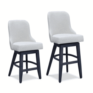 Electra swivel stool with custom fabric - Counter height stool