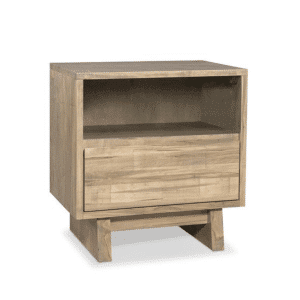 Jasper Night Stand with 1 Drawer - Solid Wood Bedroom Furniture